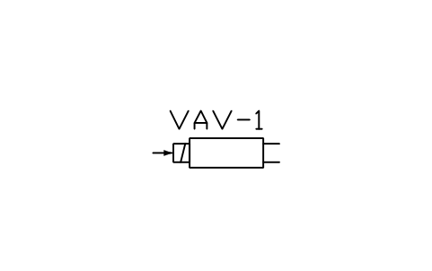 Vorschau des Symbols VAV terminal box, Block HV_VAV_BOX