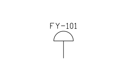 Actuator, spring-diaphragm 심볼 미리보기, 블록 ISA_ACT_DIAPHRAGM