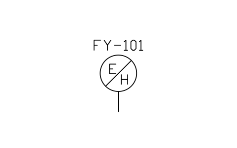 Actuator, electrohydraulic 심볼 미리보기, 블록 ISA_ACT_ELECTROHYDRAULIC