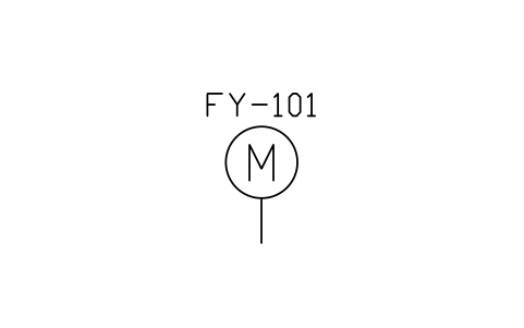 Actuator, motor 심볼 미리보기, 블록 ISA_ACT_MOTOR