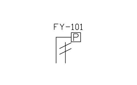 Actuator, pilot relief 심볼 미리보기, 블록 ISA_ACT_PILOT
