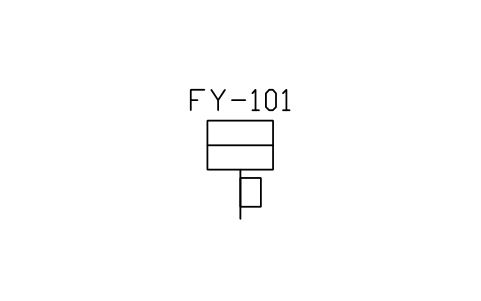 Actuator, piston + positioner 심볼 미리보기, 블록 ISA_ACT_PISTON_POS