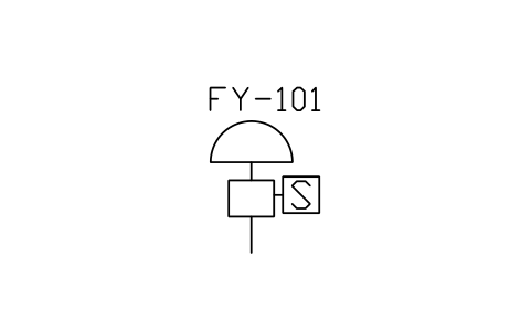 Actuator, PST device, remote 심볼 미리보기, 블록 ISA_ACT_PST_REMOTE