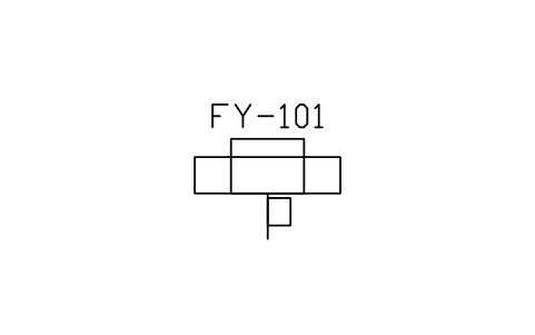 Actuator, rotary + positioner 심볼 미리보기, 블록 ISA_ACT_ROTARY_POS