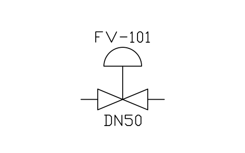 Control valve, diaphragm 심볼 미리보기, 블록 ISA_CV_DIAPHRAGM
