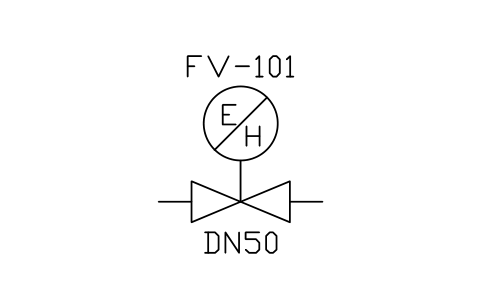 Control valve, electro-hyd. 심볼 미리보기, 블록 ISA_CV_ELECTROHYDRAULIC