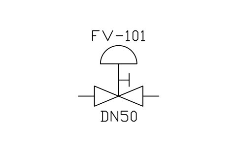 Control valve, side handwheel 심볼 미리보기, 블록 ISA_CV_HAND_SIDE