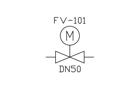 Control valve, motor 심볼 미리보기, 블록 ISA_CV_MOTOR