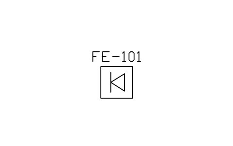 Cone / annular orifice meter 심볼 미리보기, 블록 ISA_ELEM_CONE