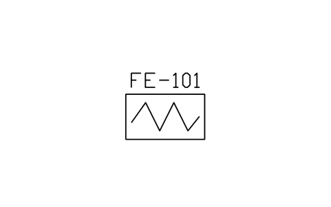 Coriolis meter 심볼 미리보기, 블록 ISA_ELEM_CORIOLIS