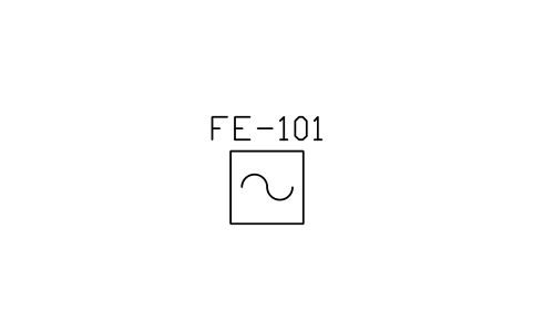 Fiber-optic probe 심볼 미리보기, 블록 ISA_ELEM_FIBEROPTIC