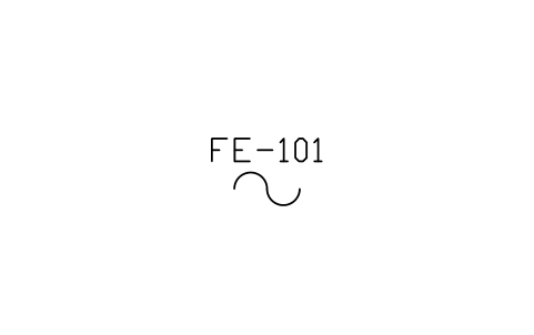 UV / TV flame detector 심볼 미리보기, 블록 ISA_ELEM_FLAME_UV
