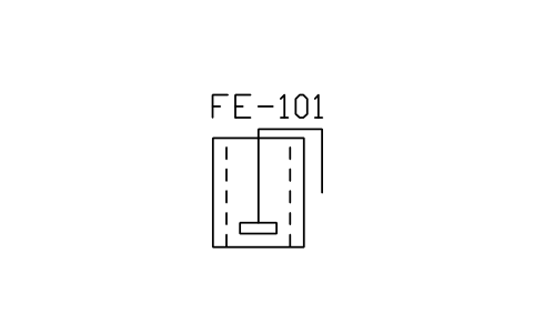 Float with guide wires 심볼 미리보기, 블록 ISA_ELEM_FLOAT_GUIDE