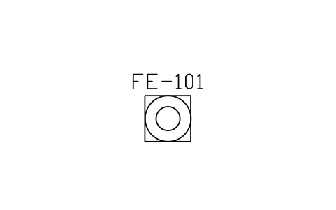 Orifice, concentric 심볼 미리보기, 블록 ISA_ELEM_ORIFICE_CONC