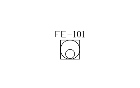 Orifice, eccentric 심볼 미리보기, 블록 ISA_ELEM_ORIFICE_ECC