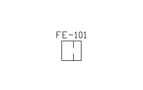 Integral orifice plate 심볼 미리보기, 블록 ISA_ELEM_ORIFICE_INTEGRAL