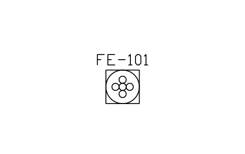 Orifice, multi-hole 심볼 미리보기, 블록 ISA_ELEM_ORIFICE_MULTI
