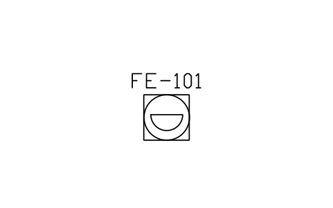 Orifice, quadrant 심볼 미리보기, 블록 ISA_ELEM_ORIFICE_QUAD