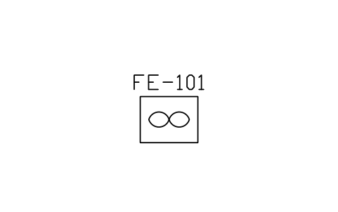 Positive displacement meter 심볼 미리보기, 블록 ISA_ELEM_PD_METER