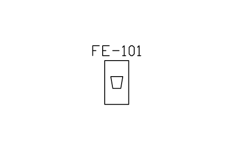 Variable area meter 심볼 미리보기, 블록 ISA_ELEM_VARIABLE_AREA