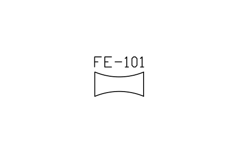 Venturi / nozzle, generic 심볼 미리보기, 블록 ISA_ELEM_VENTURI