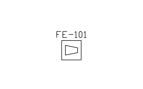 Vortex shedding meter 심볼 미리보기, 블록 ISA_ELEM_VORTEX