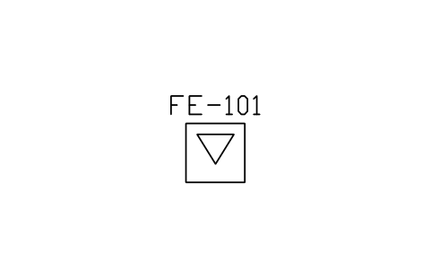Wedge meter 심볼 미리보기, 블록 ISA_ELEM_WEDGE