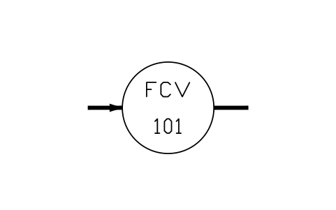 Automatic flow regulator 심볼 미리보기, 블록 ISA_REG_FLOW