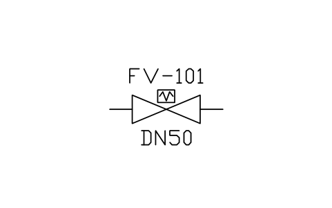 Bellows sealed valve 심볼 미리보기, 블록 ISA_VALVE_BELLOWS