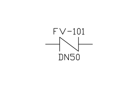 Butterfly valve 심볼 미리보기, 블록 ISA_VALVE_BUTTERFLY