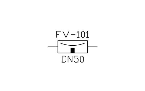 Diaphragm valve 심볼 미리보기, 블록 ISA_VALVE_DIAPHRAGM_A