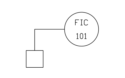 Transmitter, remote elem. box 심볼 미리보기, 블록 ISA_XMTR_GRAPHIC_REMOTE