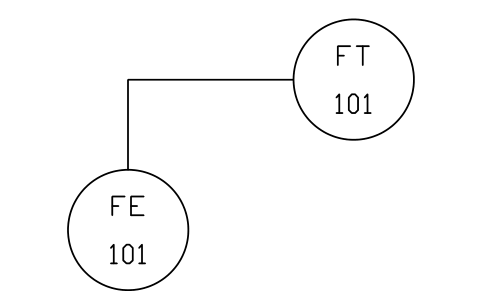 Transmitter + element, remote 심볼 미리보기, 블록 ISA_XMTR_REMOTE
