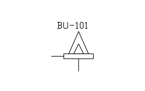 符號 Firing system, burner 的預覽，圖塊名 PID_BURNER