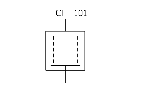 符號 Centrifuge, perforated shell 的預覽，圖塊名 PID_CENTRIFUGE_PERFORATED