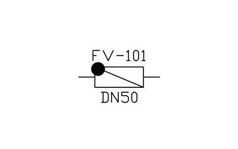 符號 Swing check valve (form 2) 的預覽，圖塊名 PID_CHECK_SWING_2