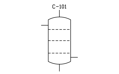 符號 Tray column (general) 的預覽，圖塊名 PID_COLUMN_TRAY