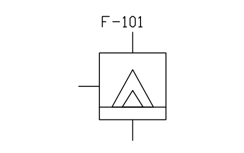 符號 Combustion chamber 的預覽，圖塊名 PID_COMBUSTION_CHAMBER