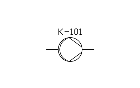 符號 Compressor, diaphragm 的預覽，圖塊名 PID_COMPRESSOR_DIAPHRAGM