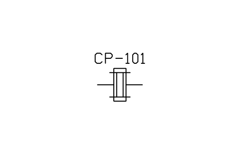 符號 Clamped flange coupling 的預覽，圖塊名 PID_COUPLING_CLAMPED