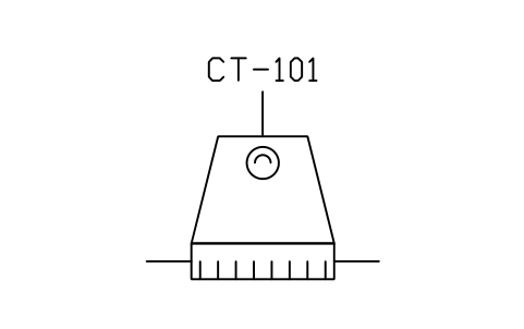 符號 Cooling tower, dry induced draught 的預覽，圖塊名 PID_CT_DRY_INDUCED