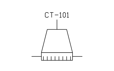 符號 Cooling tower, dry natural draught 的預覽，圖塊名 PID_CT_DRY_NATURAL