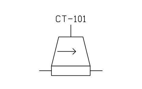 符號 Cooling tower, wet natural draught 的預覽，圖塊名 PID_CT_WET_NATURAL