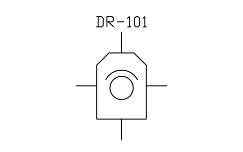 符號 Rotary drum drier 的預覽，圖塊名 PID_DRIER_ROTARY