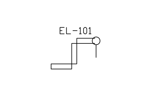 符號 Elevator, bucket type Z-form 的預覽，圖塊名 PID_ELEVATOR_Z