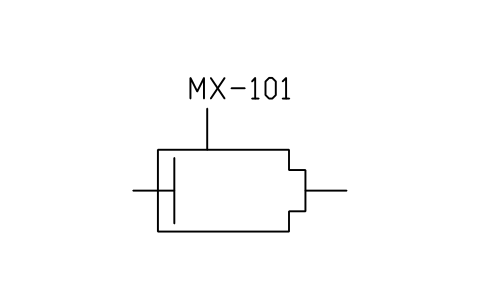 符號 Extruder, piston type 的預覽，圖塊名 PID_EXTRUDER_PISTON