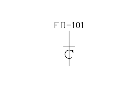 符號 Feeder, rotary table type 的預覽，圖塊名 PID_FEEDER_ROTARY_TABLE