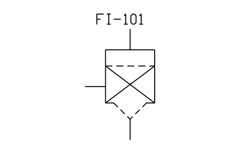 符號 Gas bed filter, fixed 的預覽，圖塊名 PID_FILTER_GAS_BED