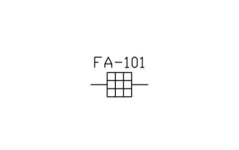 符號 Flame arrestor 的預覽，圖塊名 PID_FLAME_ARRESTOR