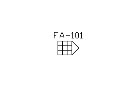 符號 Flame arrestor, detonation-proof 的預覽，圖塊名 PID_FLAME_ARRESTOR_DET